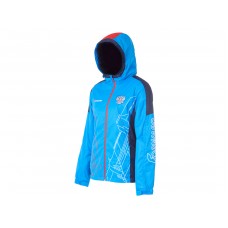 w09181g-ar172Куртка на флисовой подкладке женская (голубой/красный) 